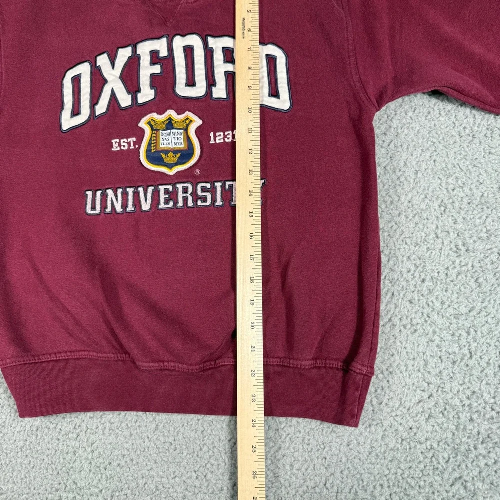 Oxford University Sweatshirt Size Small Maroon Pullover College Logo - Picture 7 of 8